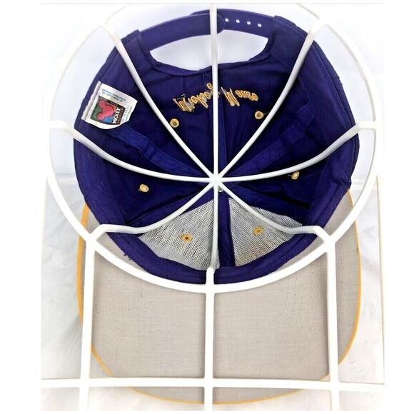 Vintage Mickey Mouse Snap Back Trucker's Hat Purple Yellow Cap One Size - Picture 8 of 8